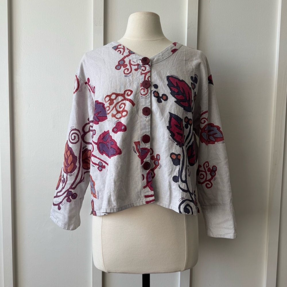 Orvis Button‎ Front Jacket – Size M, Floral Print